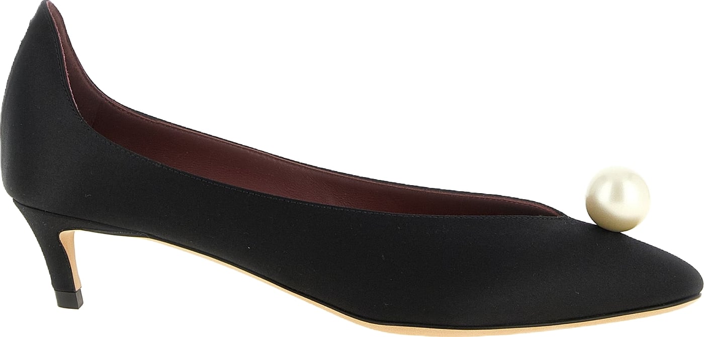 Magda Butrym Black Viscose Mid Heel Pumps