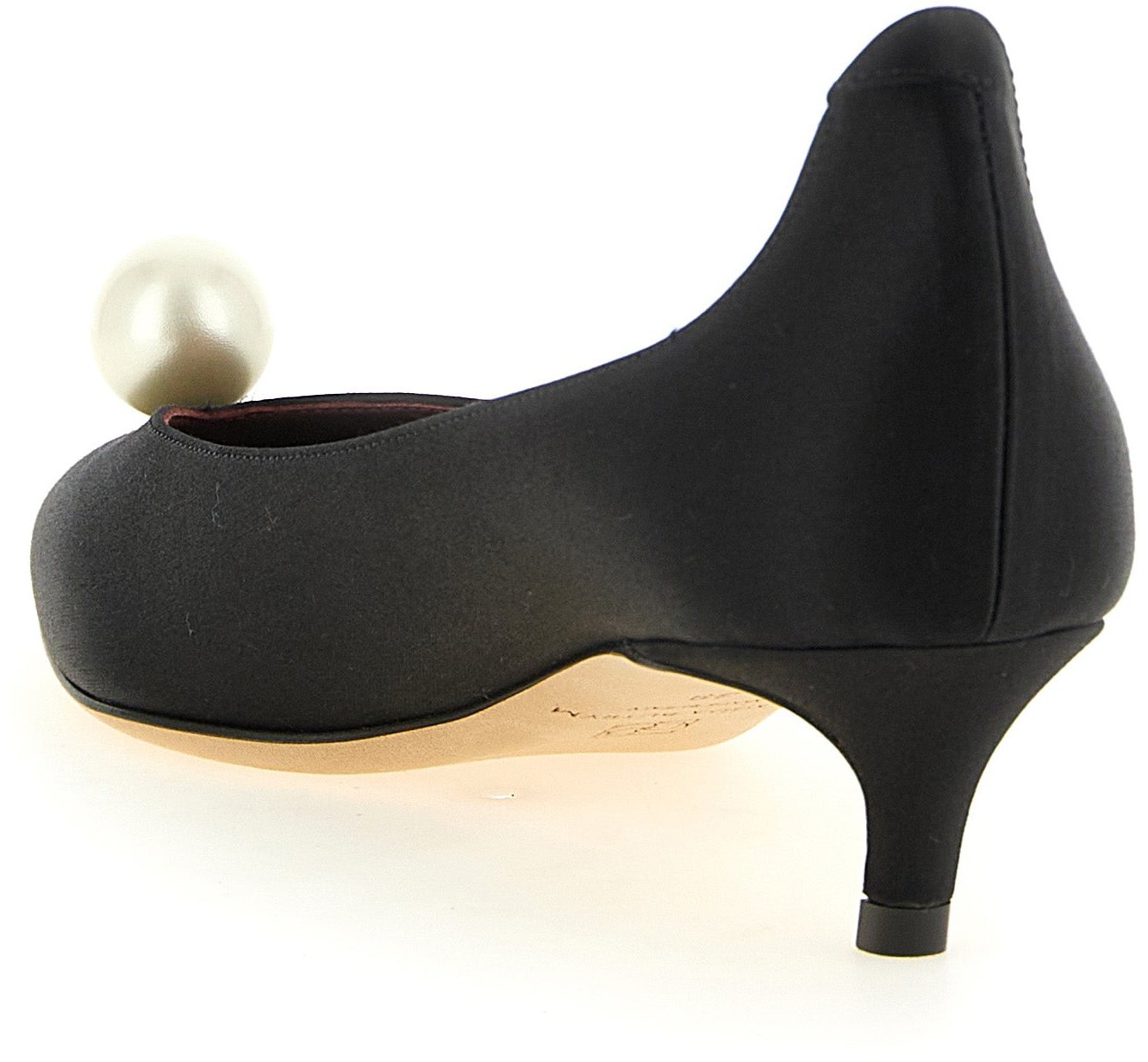 Magda Butrym Black Viscose Mid Heel Pumps