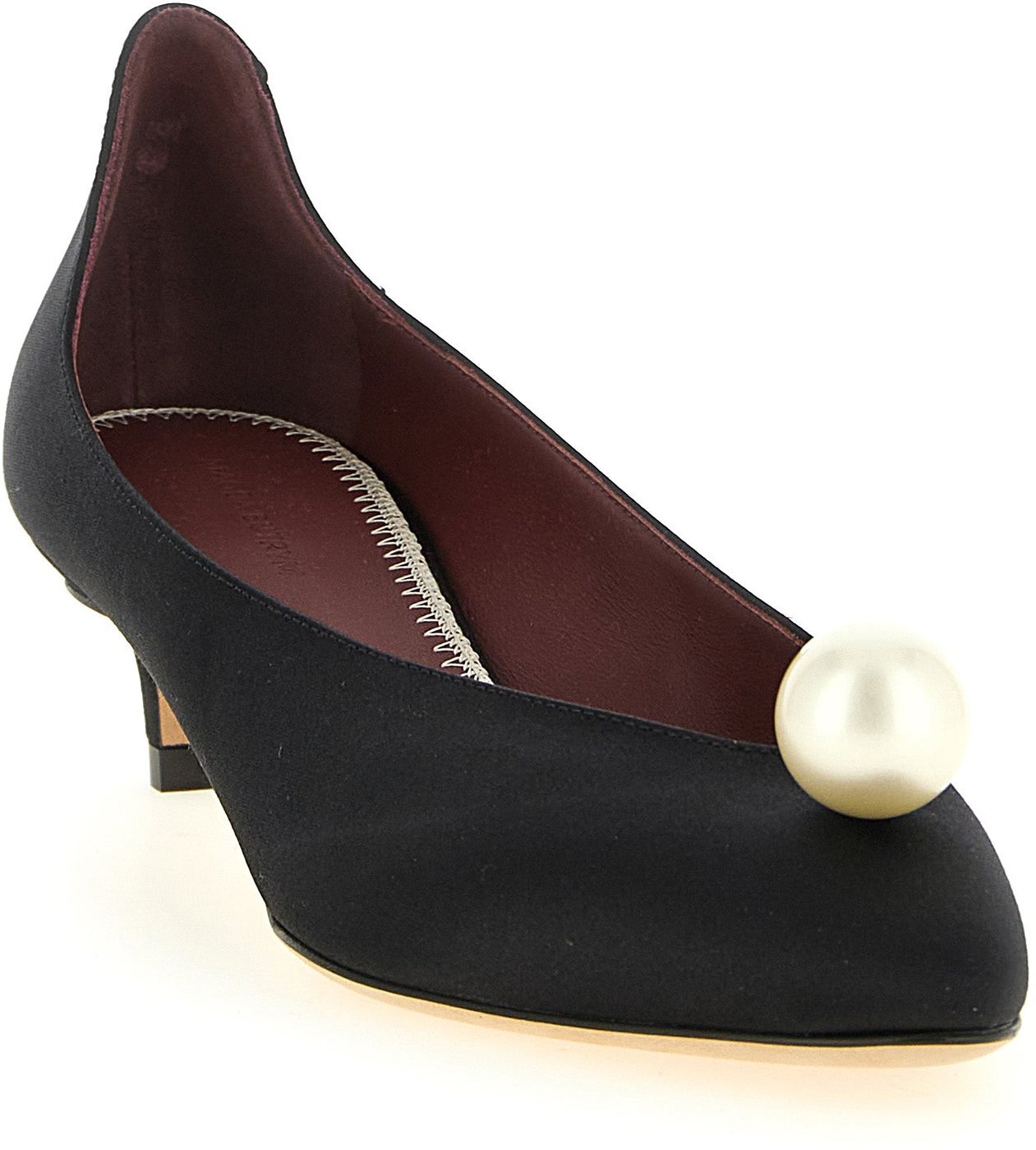 Magda Butrym Black Viscose Mid Heel Pumps