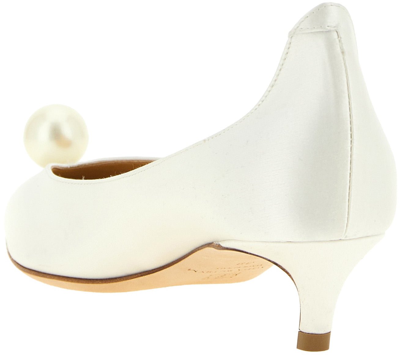 Magda Butrym White Viscose Mid Heel Pumps