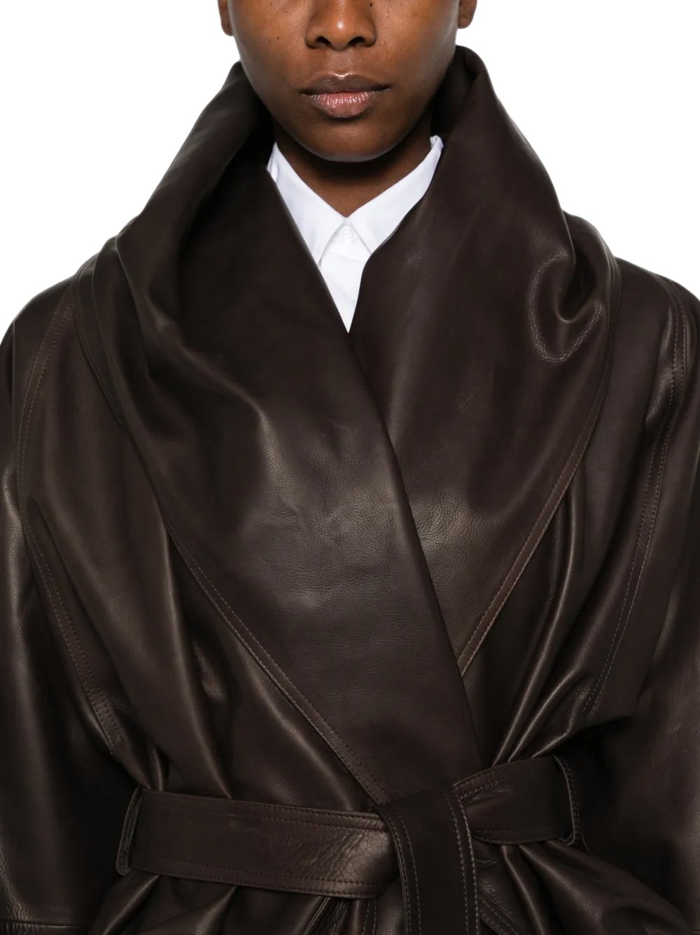 Leather 24 Jacket Dark Brown