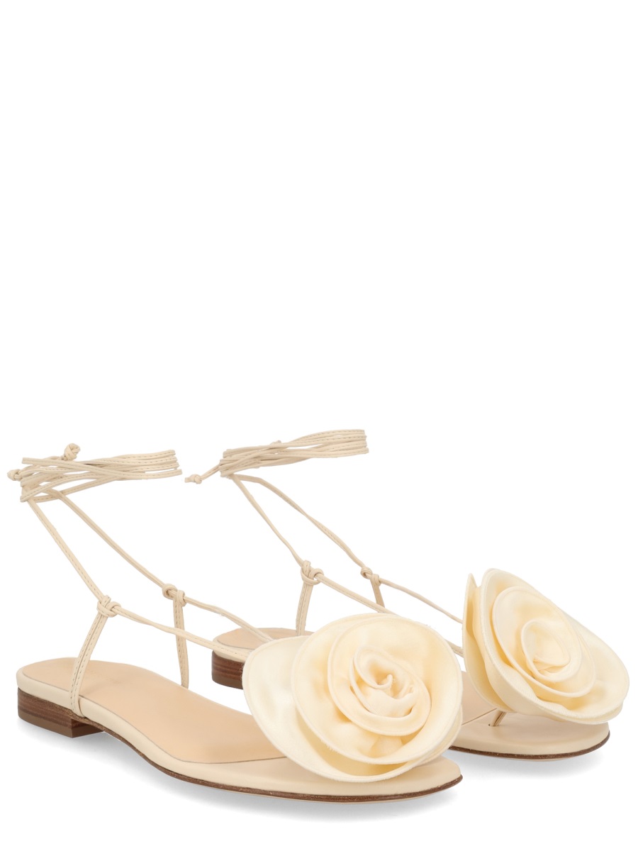 Ankle Wrap Silk Sandals