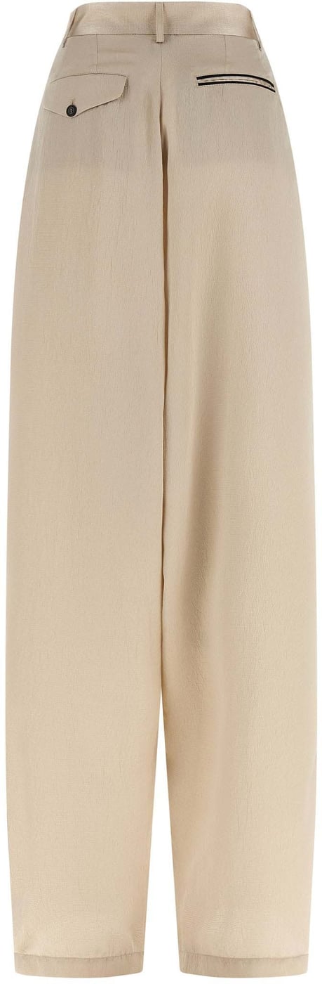 MAISON JEJIA Beige Polyester Casual Pants