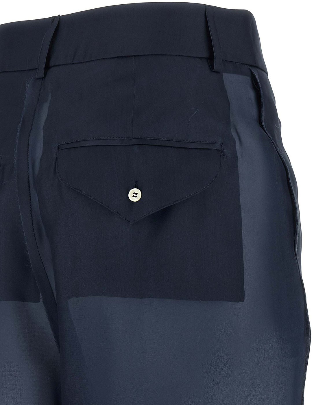 MAISON JEJIA Blue Silk Casual Pants