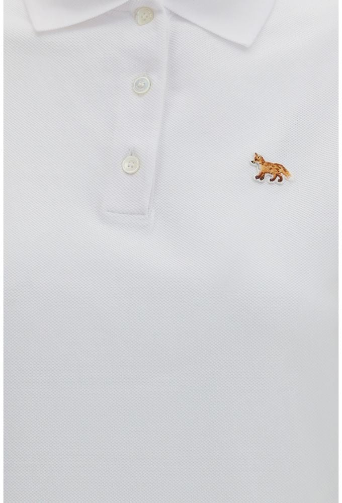 Maison Kitsuné White Cotton Polo Shirt