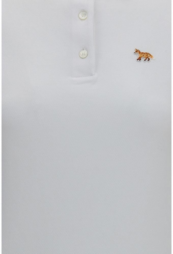 Maison Kitsuné White Cotton Polo Shirt