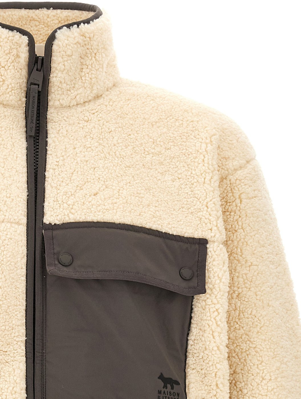 Maison Kitsuné Beige Polyester Full-Length Jacket