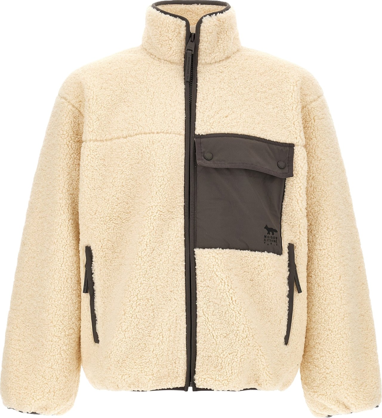 Maison Kitsuné Beige Polyester Full-Length Jacket