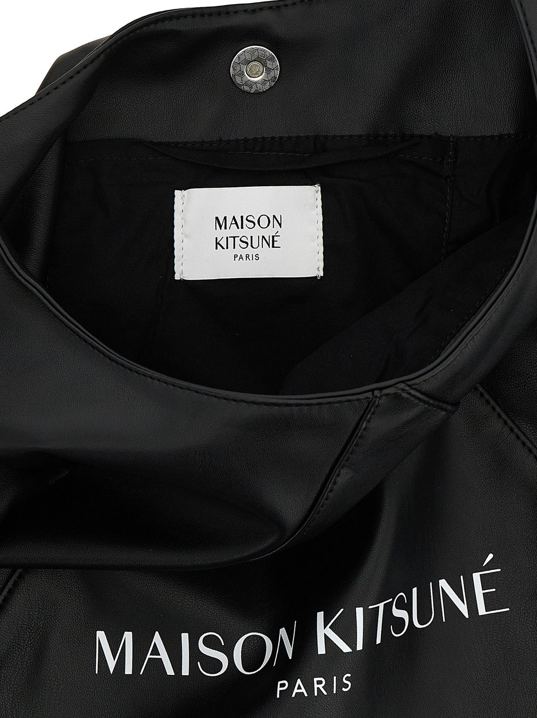 Maison Kitsuné Black Polyethylene Shoulder Bag