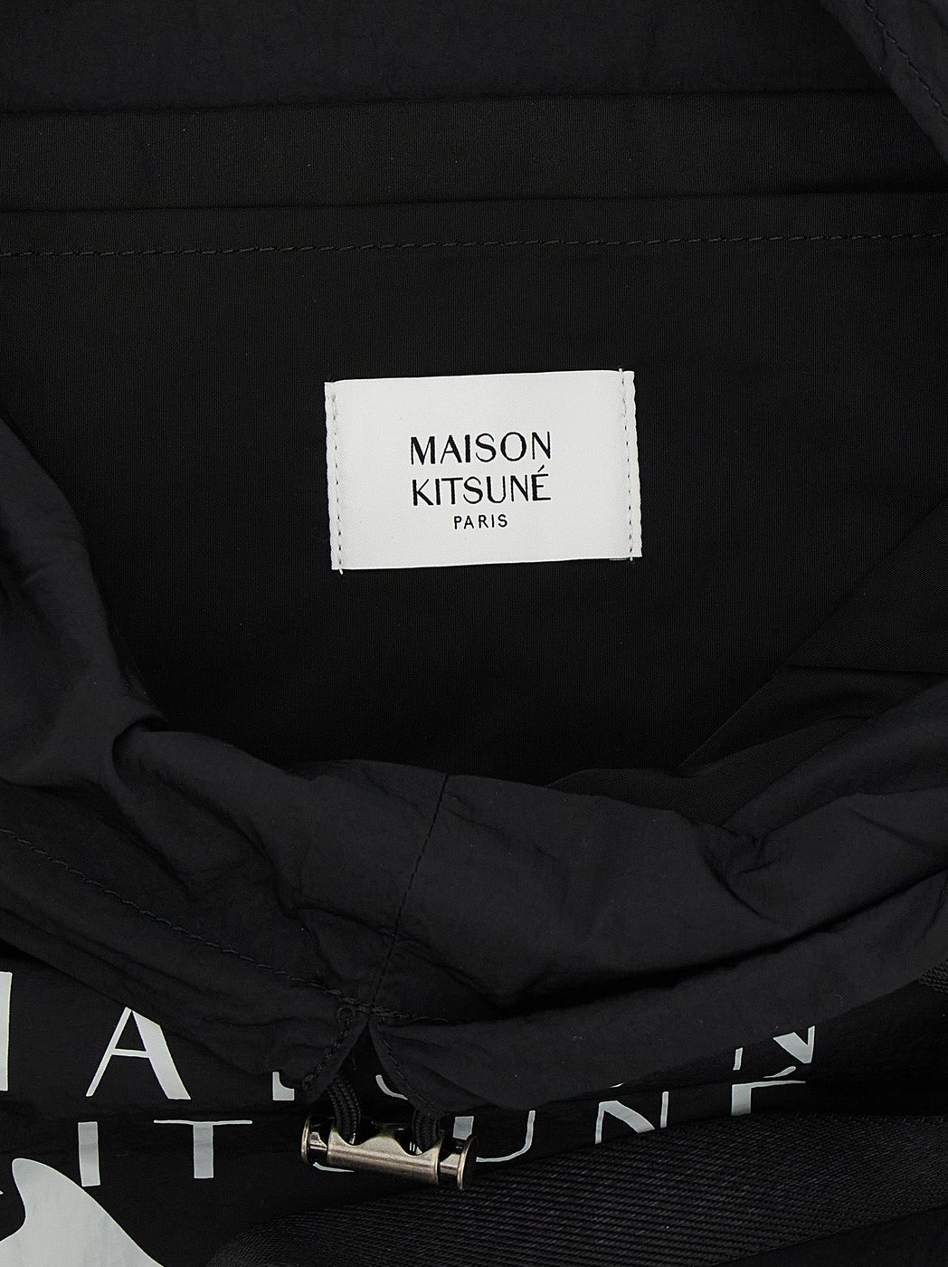 Maison Kitsuné Black Nylon Tote Bag