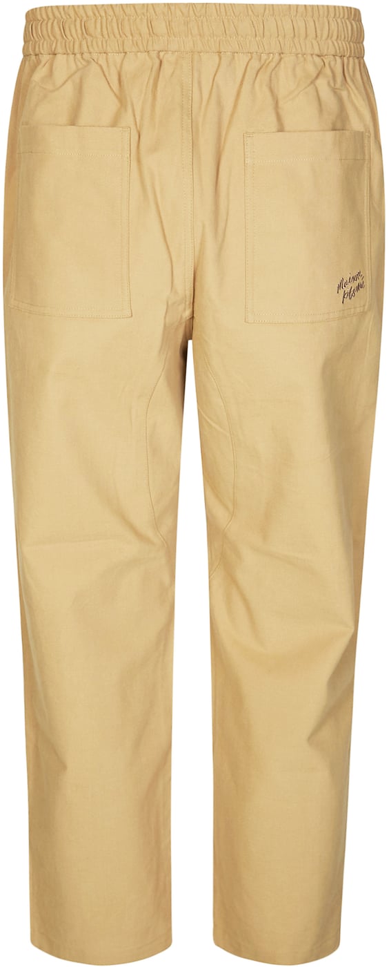 Work Elastic Waist Drawstring Trousers
