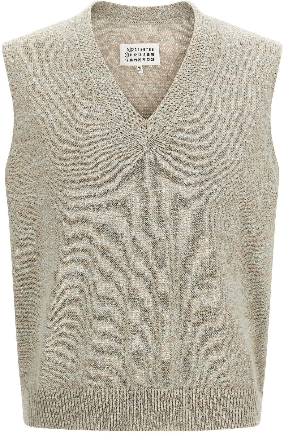 Maison Margiela Beige Cotton Sleeveles Sweater