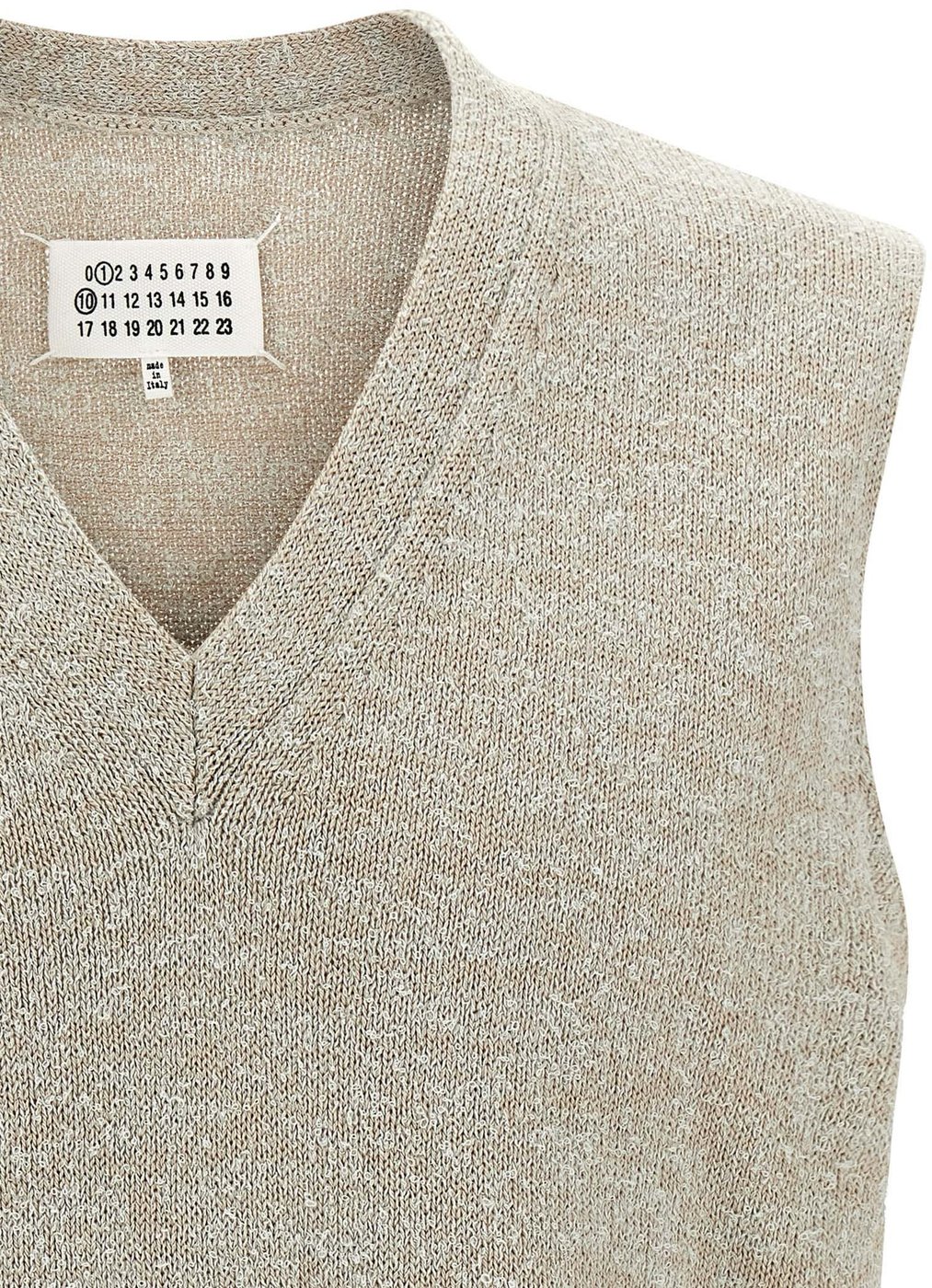 Maison Margiela Beige Cotton Sleeveles Sweater