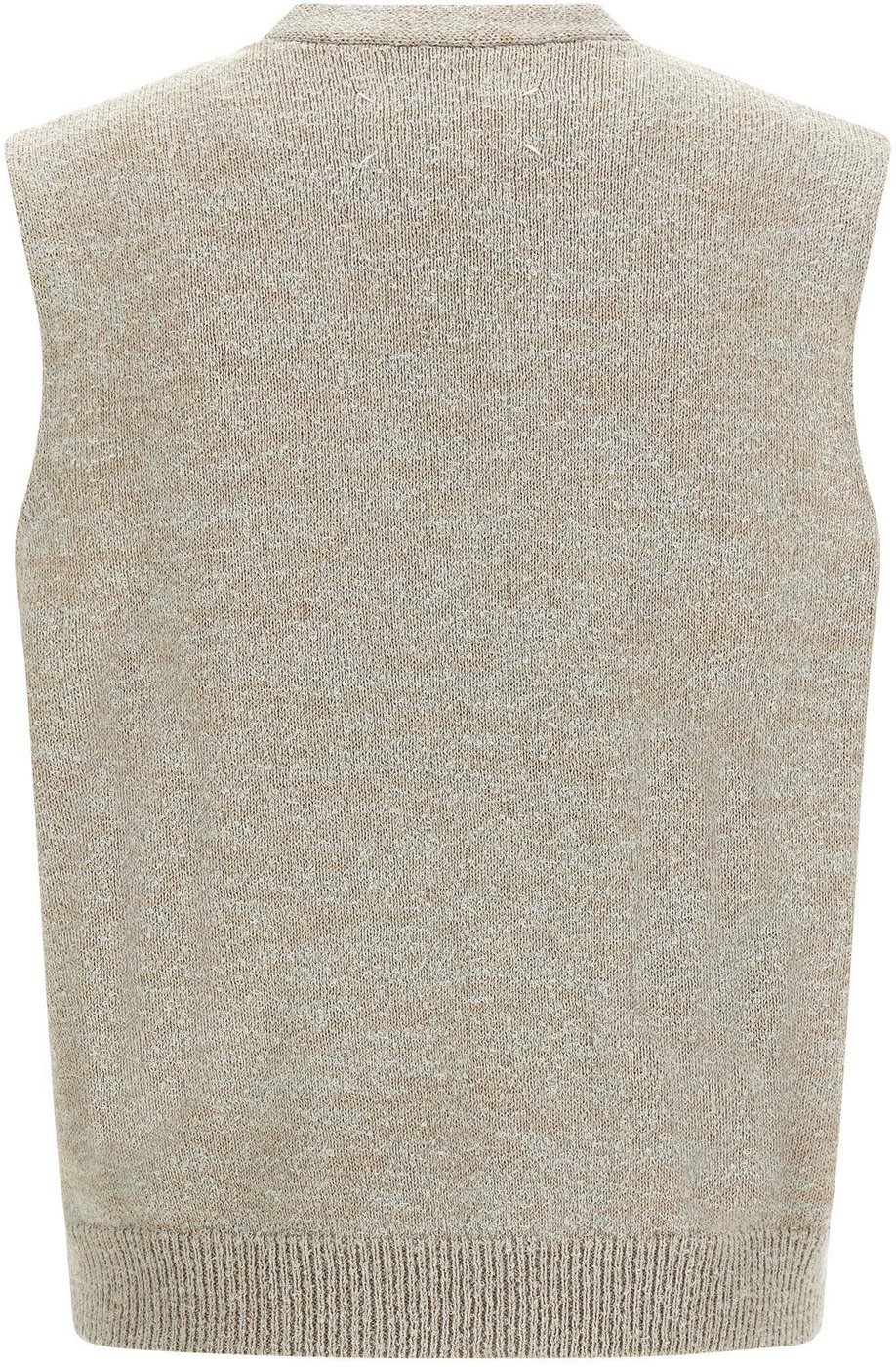 Maison Margiela Beige Cotton Sleeveles Sweater