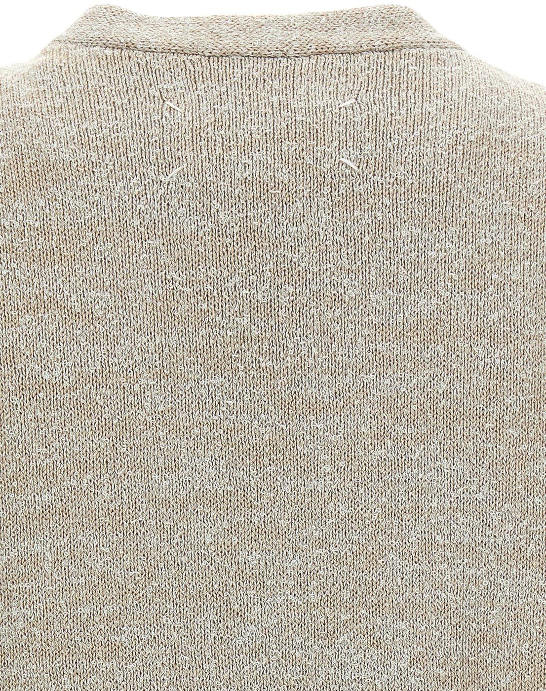 Maison Margiela Beige Cotton Sleeveles Sweater