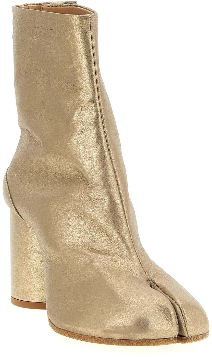 Maison Margiela Gold Cashmere Ankle Boots
