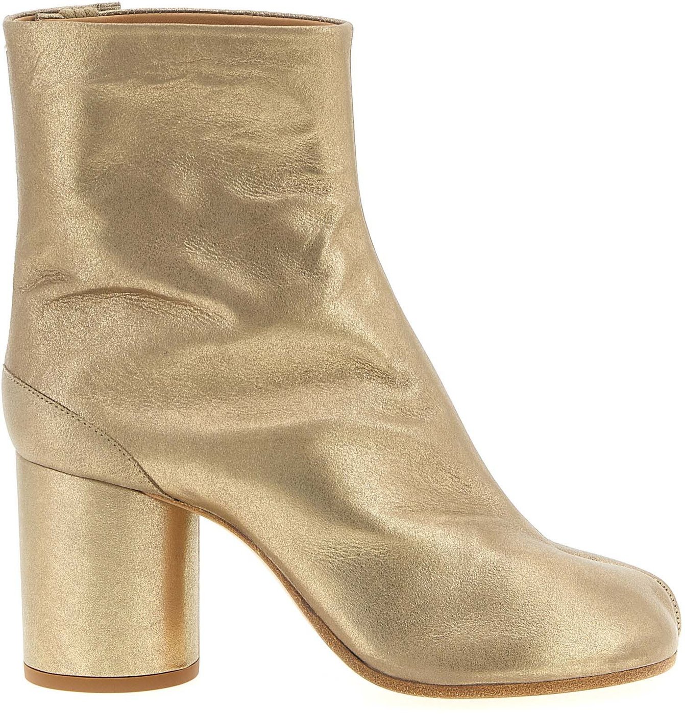 Maison Margiela Gold Cashmere Ankle Boots