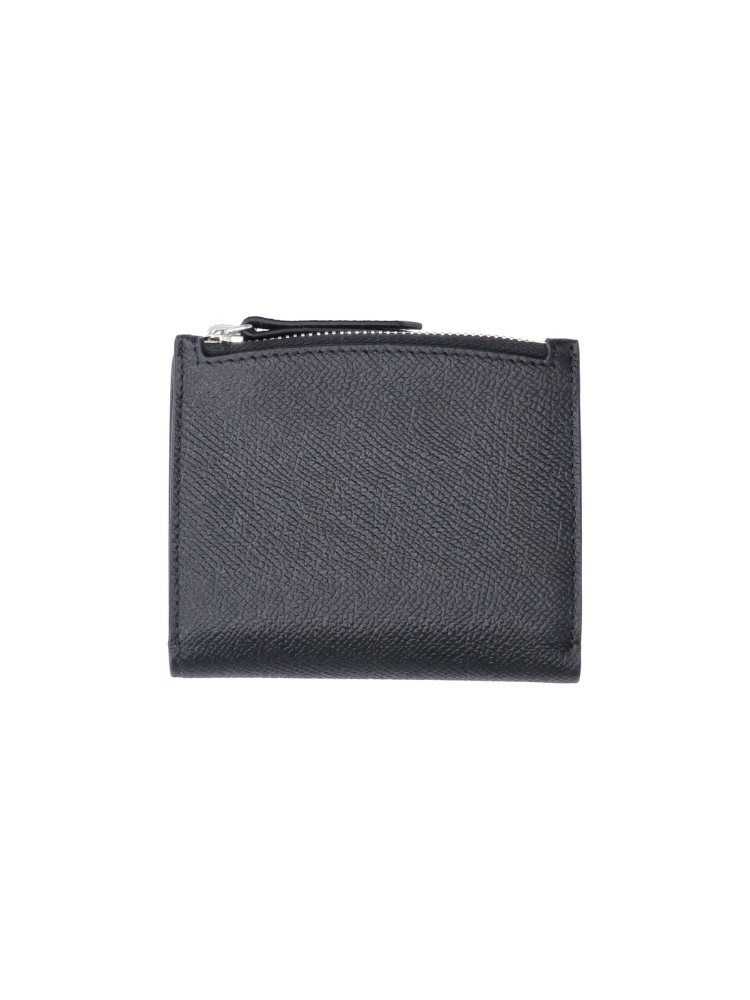 Black Four Stitches Leather Wallet