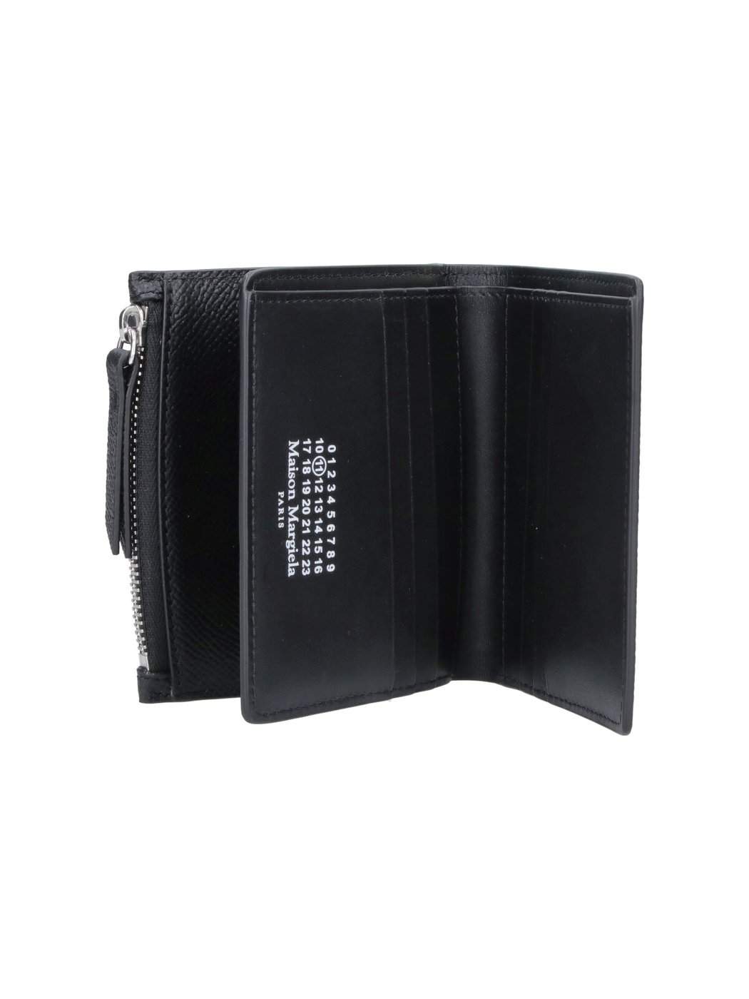 Black Four Stitches Leather Wallet