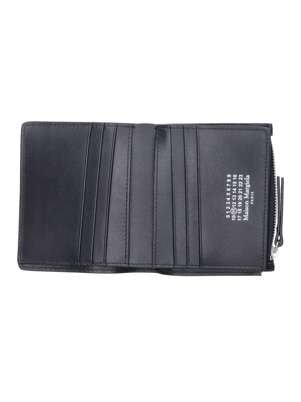 Black Four Stitches Leather Wallet