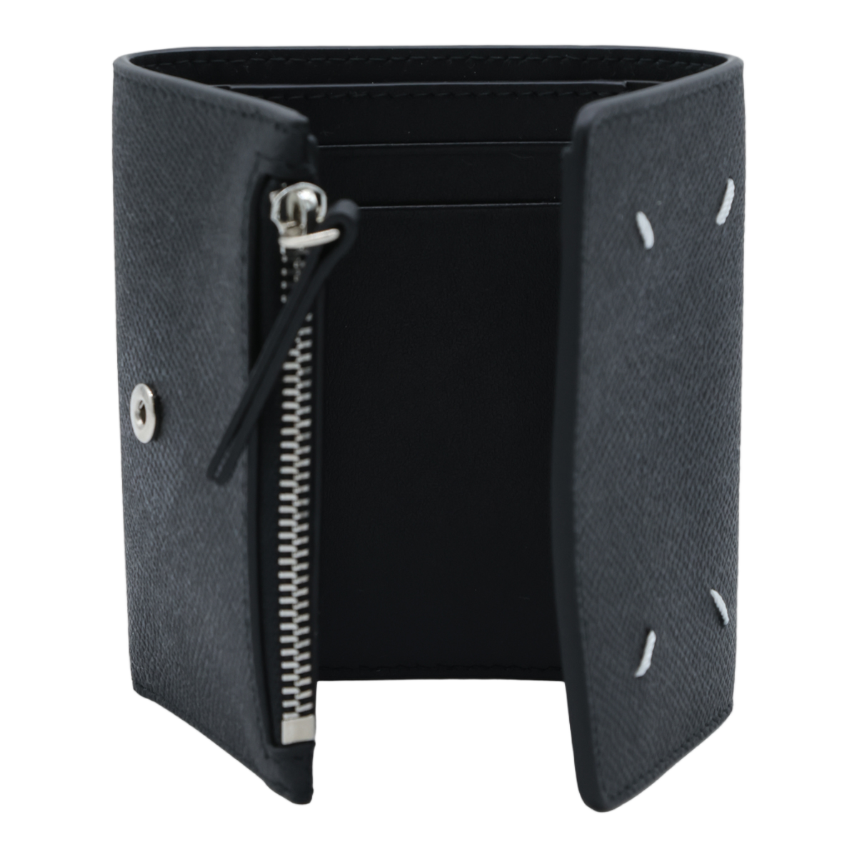 Textured Pebbled Wallet with Distinctive Stitching