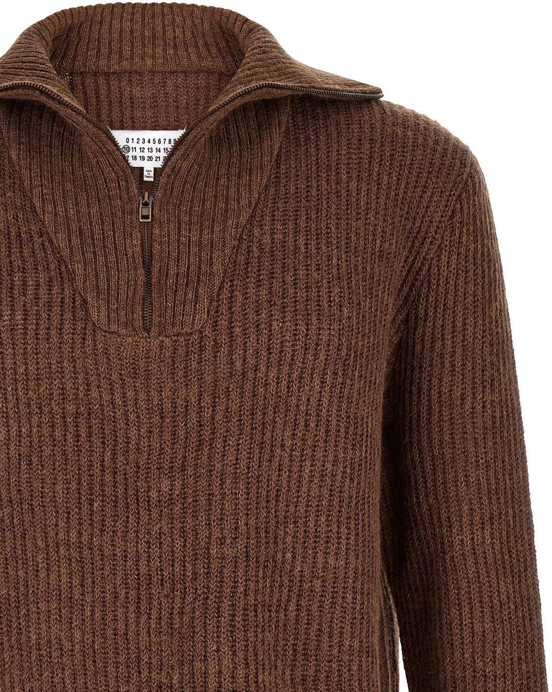 Maison Margiela Brown Linen Cardigan