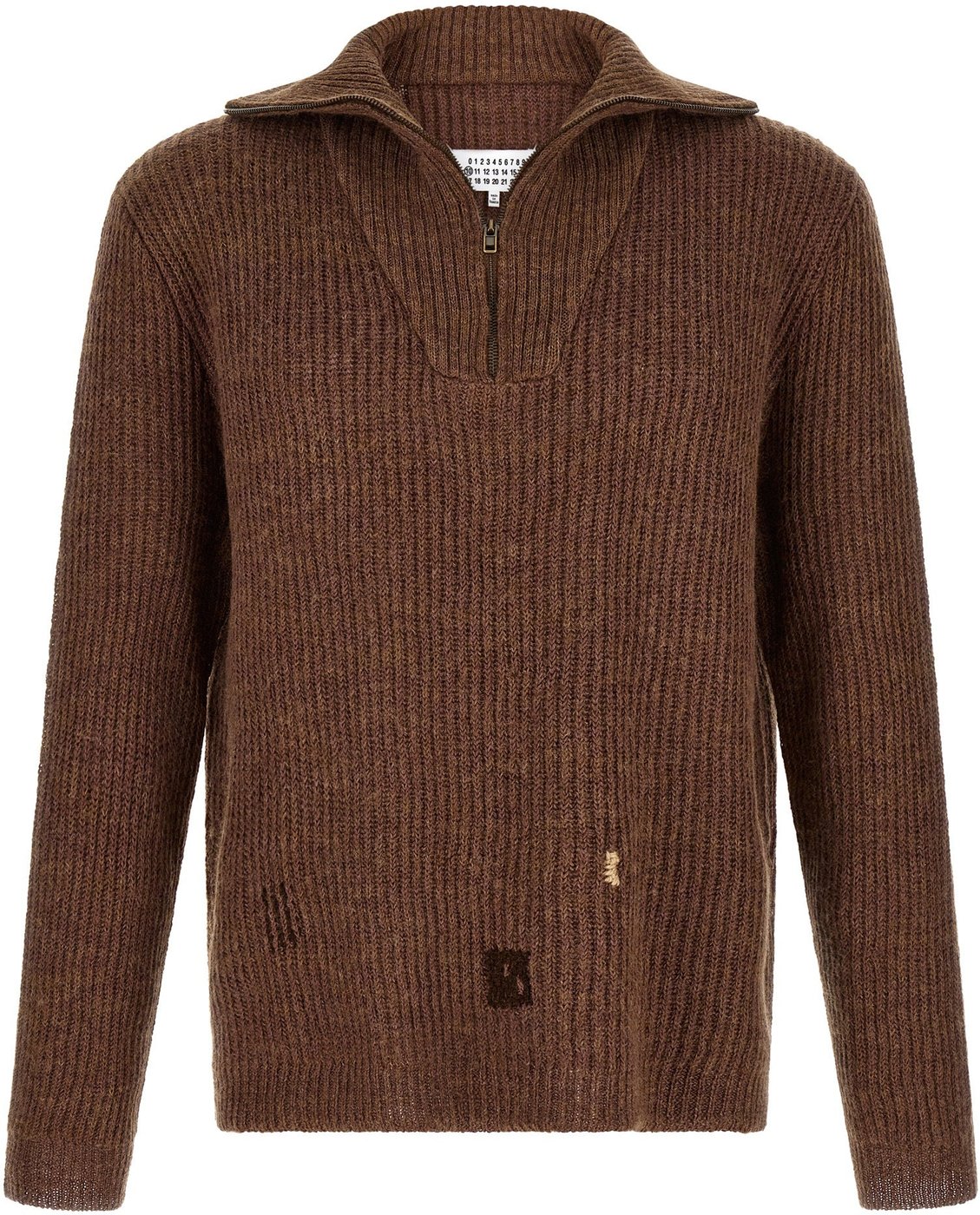 Maison Margiela Brown Linen Cardigan
