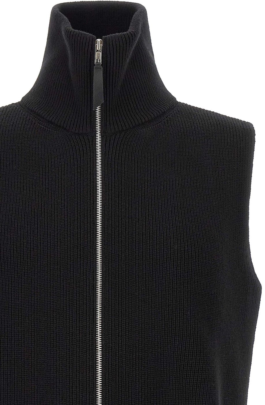 Maison Margiela Black Wool Sleeveles Sweater