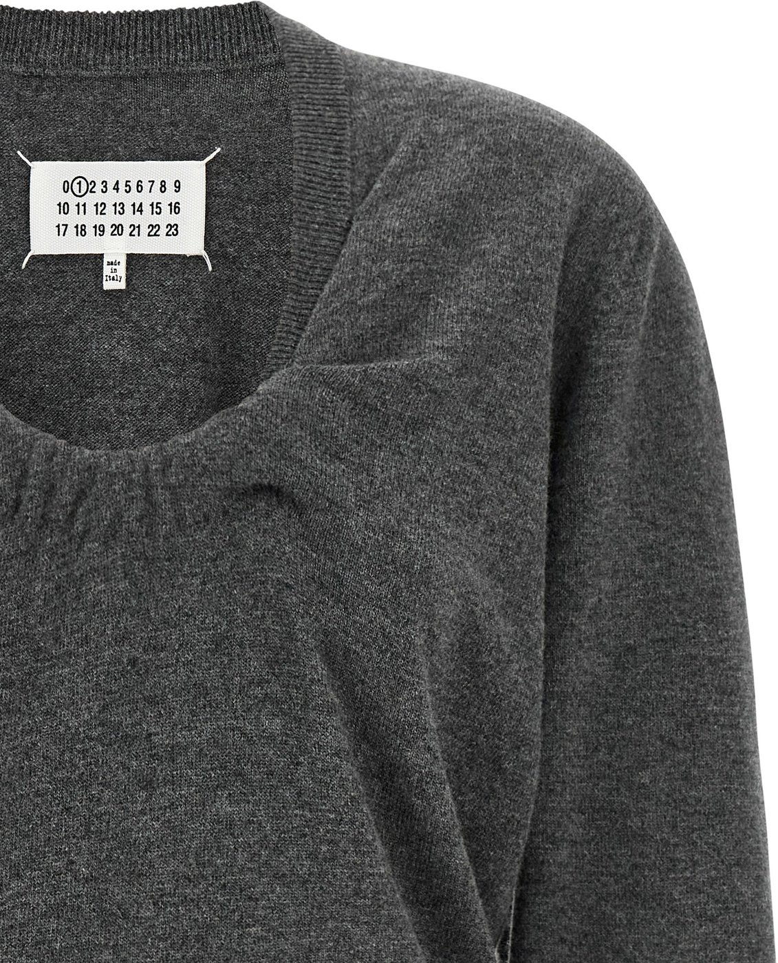 Maison Margiela Gray Virgin Wool Cardigan