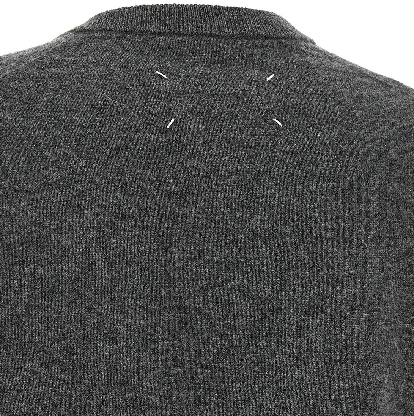 Maison Margiela Gray Virgin Wool Cardigan