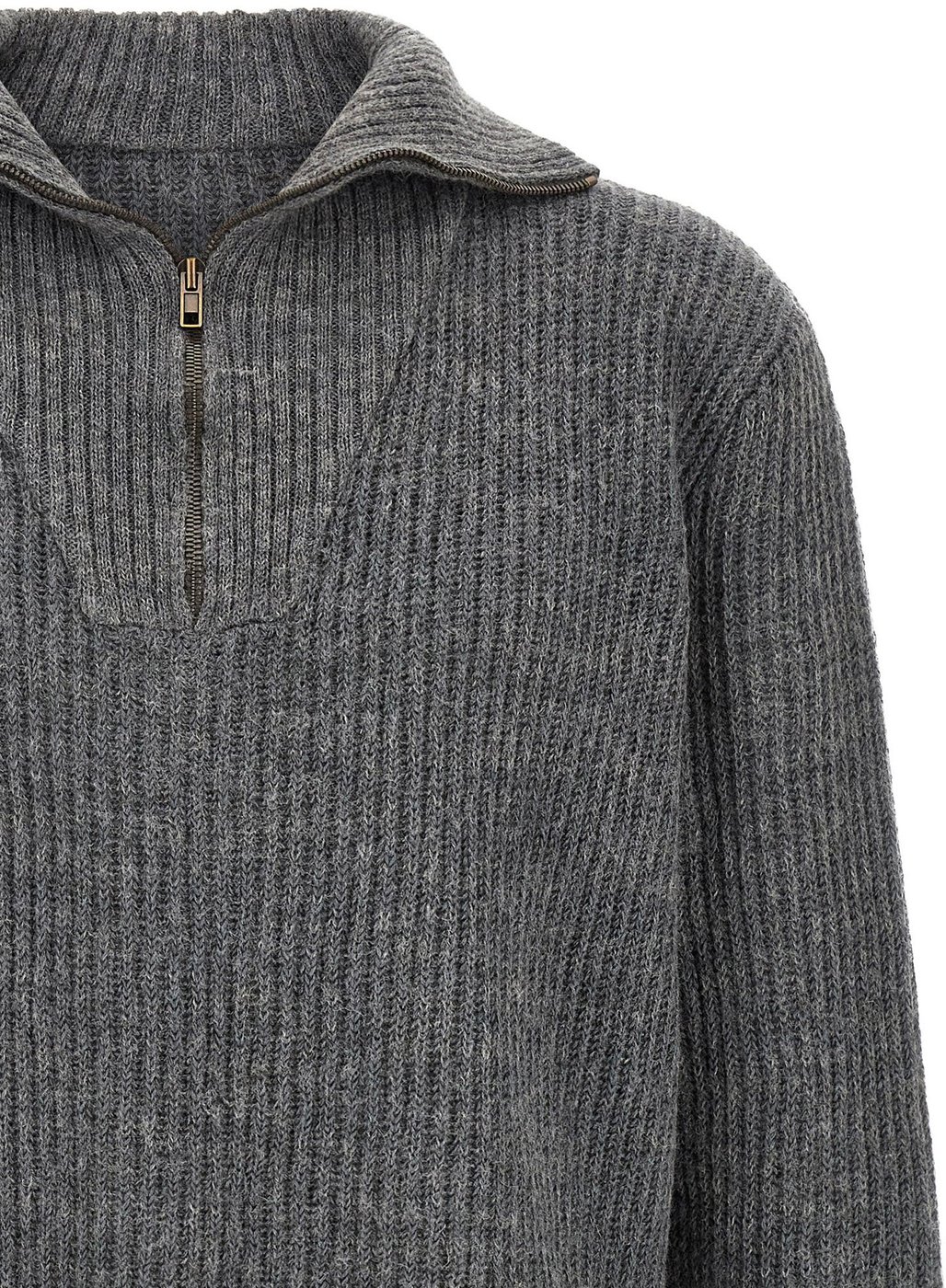 Maison Margiela Gray Linen Cardigan