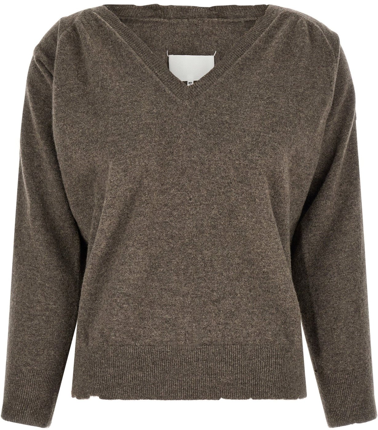 Maison Margiela Brown Virgin Wool Cardigan