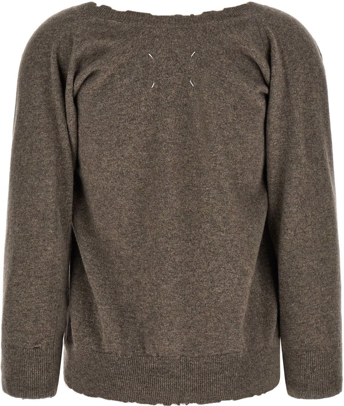 Maison Margiela Brown Virgin Wool Cardigan