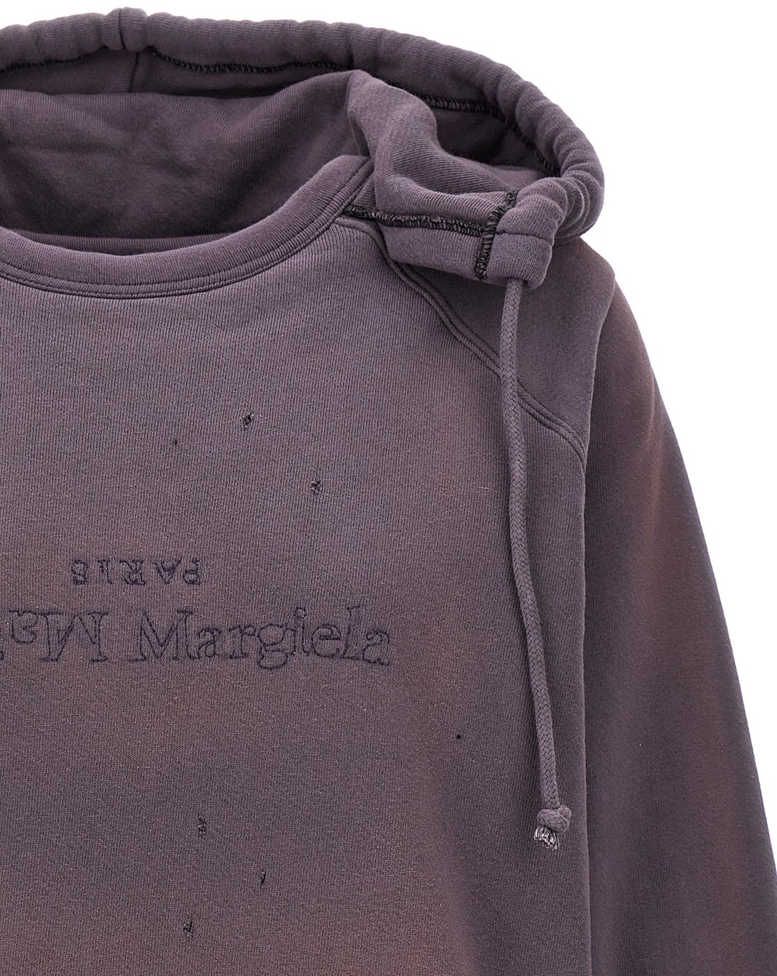 Maison Margiela Purple Cotton Hoodie