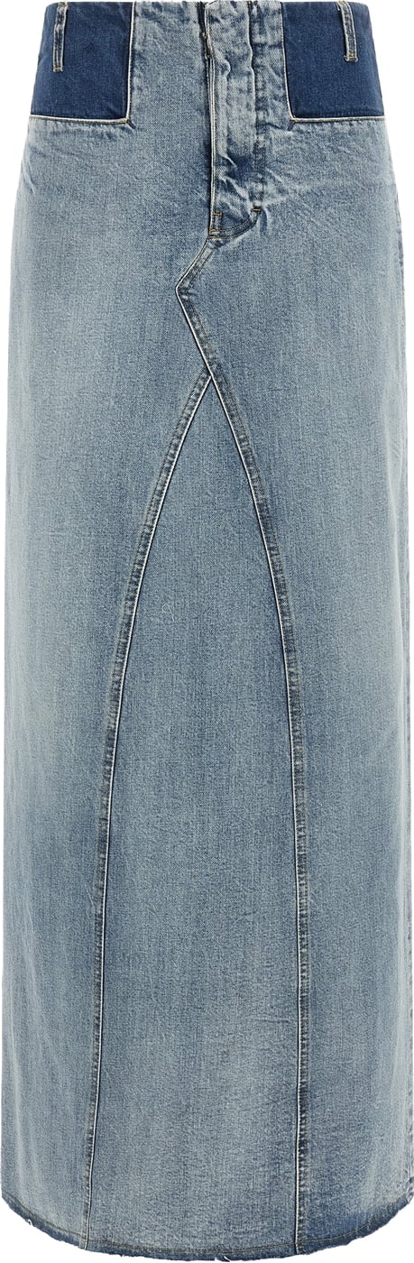 Maison Margiela Blue Cotton Mini Skirt