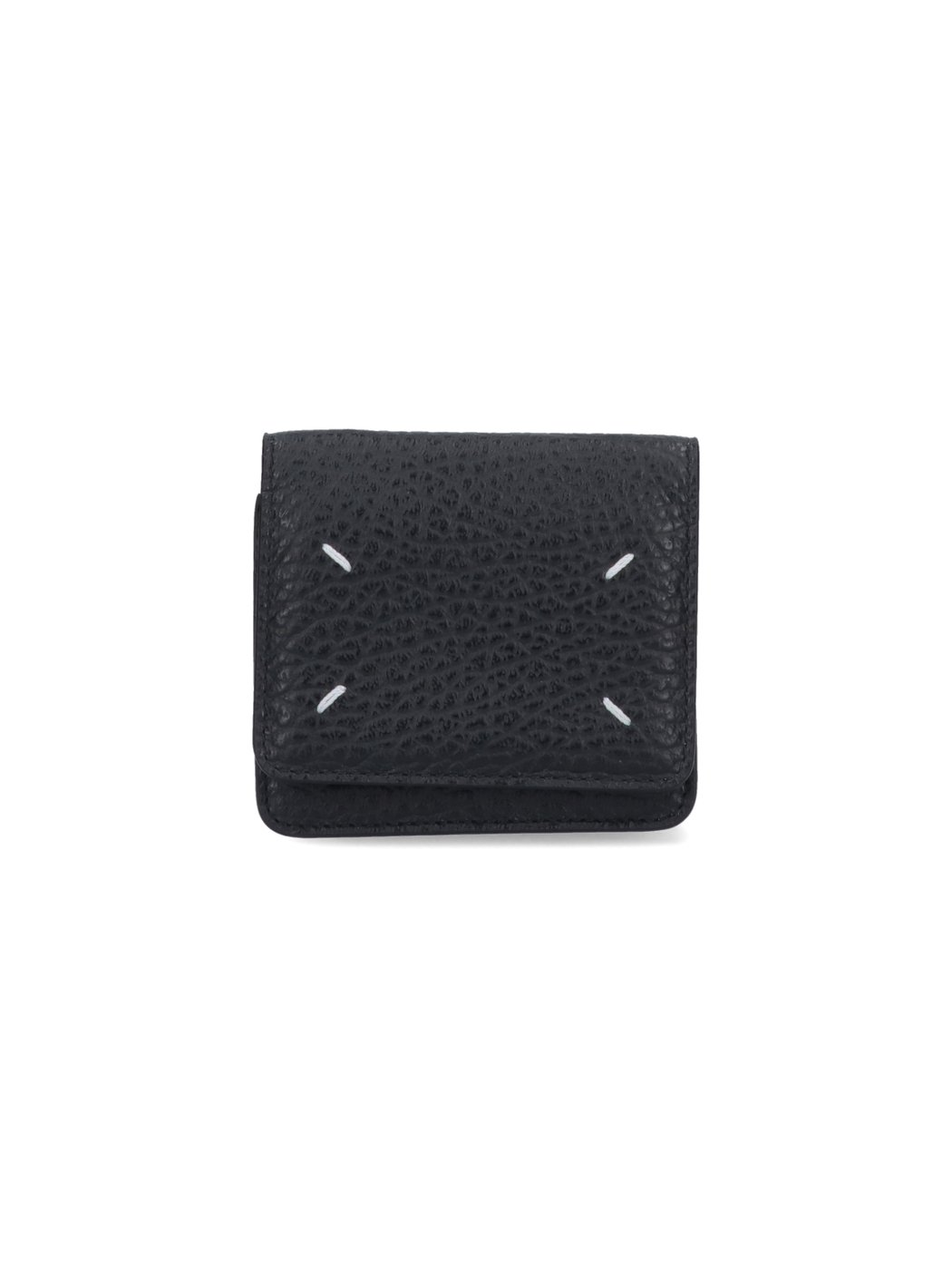 Textured Hammered Leather Wallet with Distinctive Stitching
