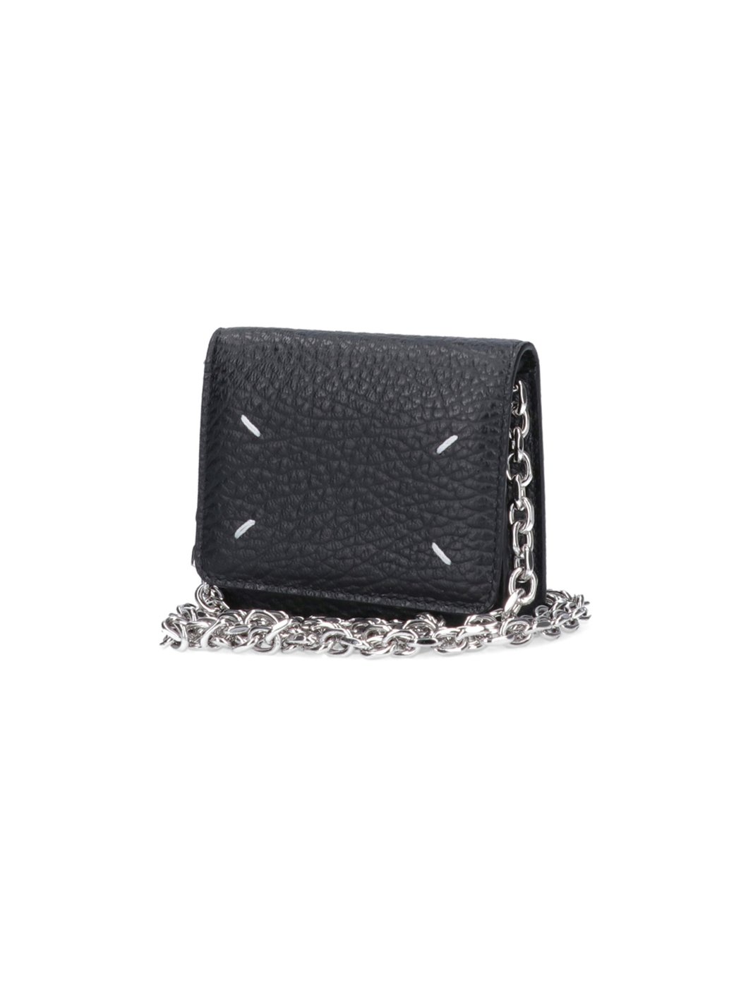Textured Hammered Leather Wallet with Distinctive Stitching