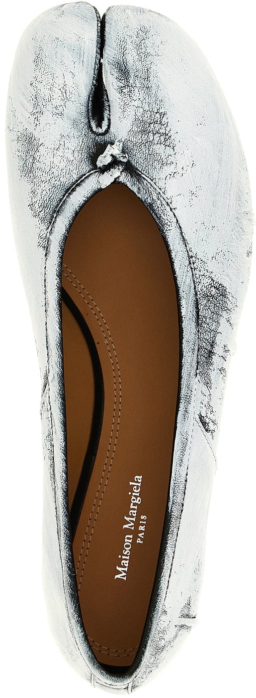 Maison Margiela White Lambskin Ballet Flats