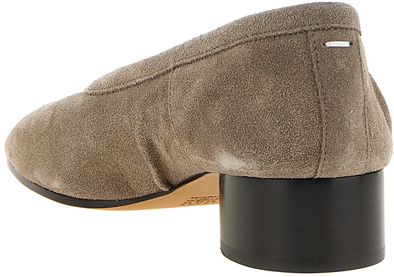 Maison Margiela Gray Calfskin Mid Heel Pumps