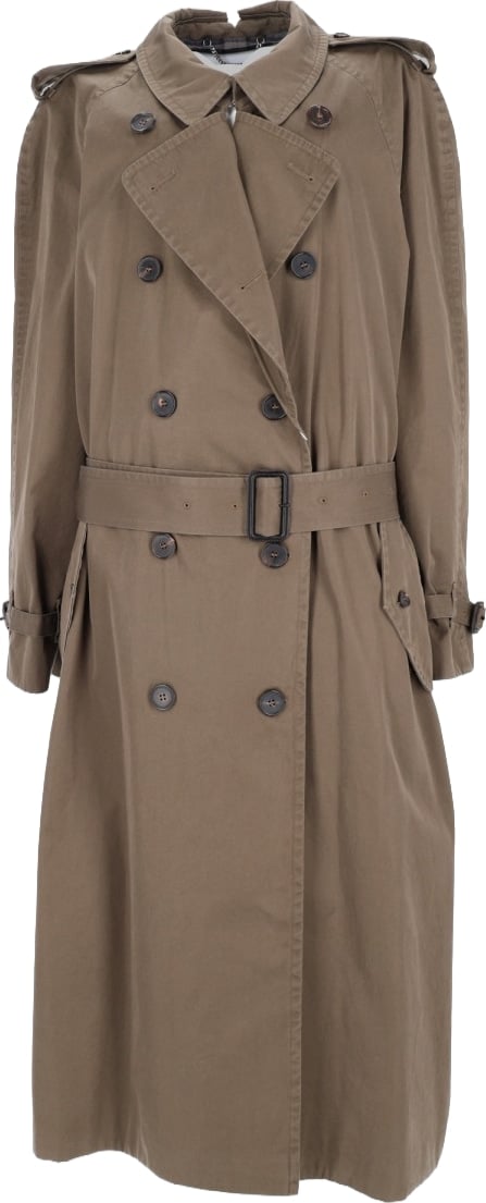 Trench "Folden Collar" In Cotone