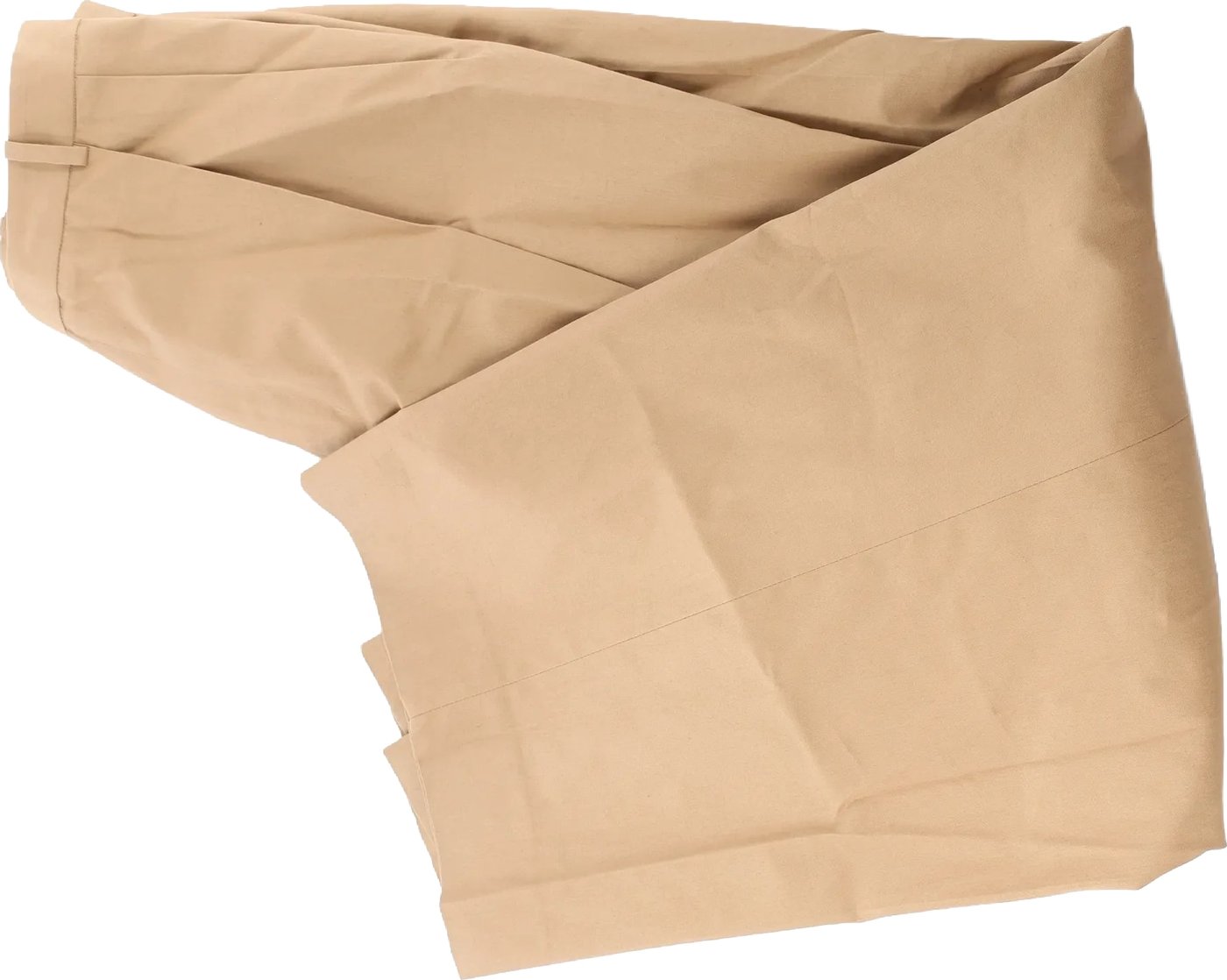 Maison Margiela Pleated Cotton Gabardine Straight Leg Pants in Beige, Size 40 IT