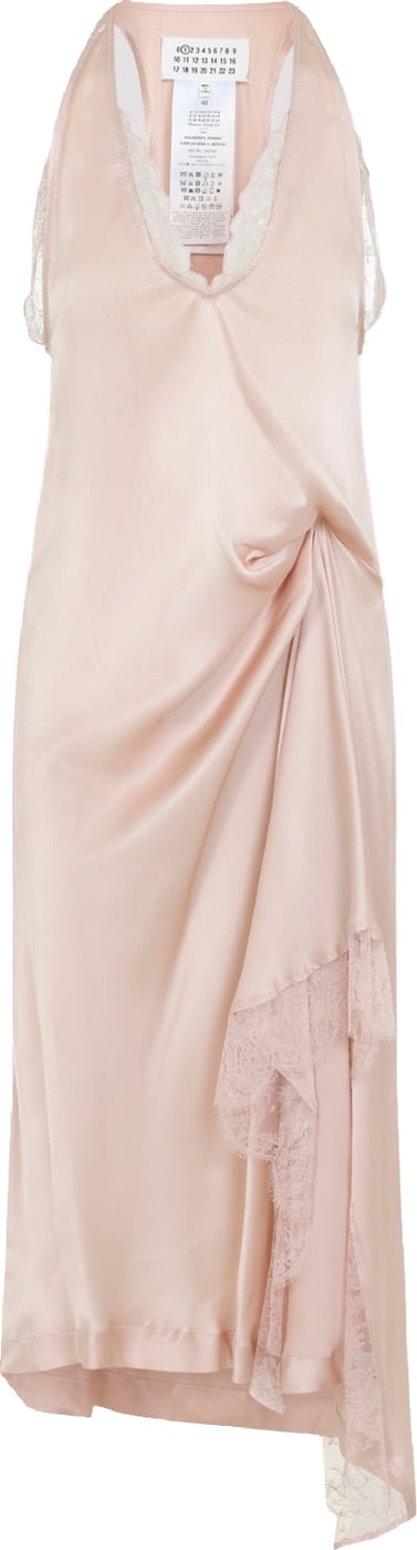 Maison Margela Lace Slip Midi Dress