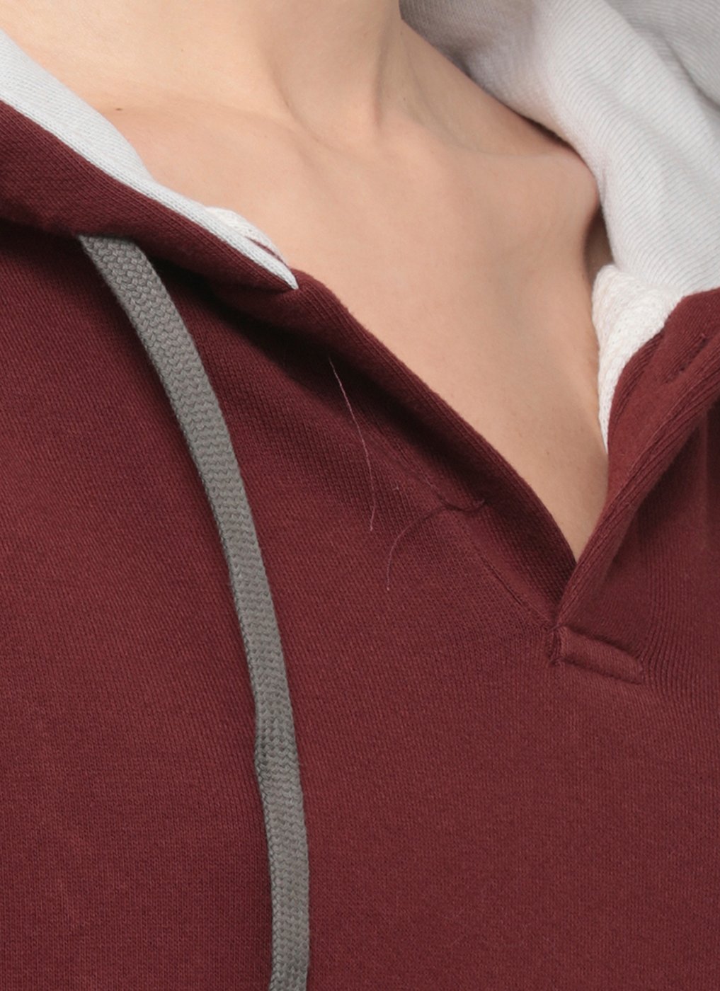 Red Cotton Kangaroo Hoodie