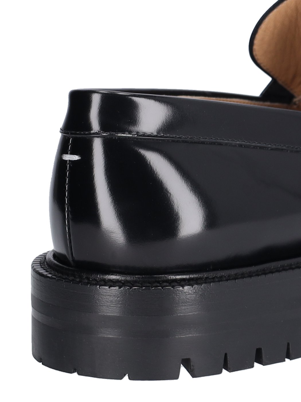 Black Calf Leather Tabi County Loafers