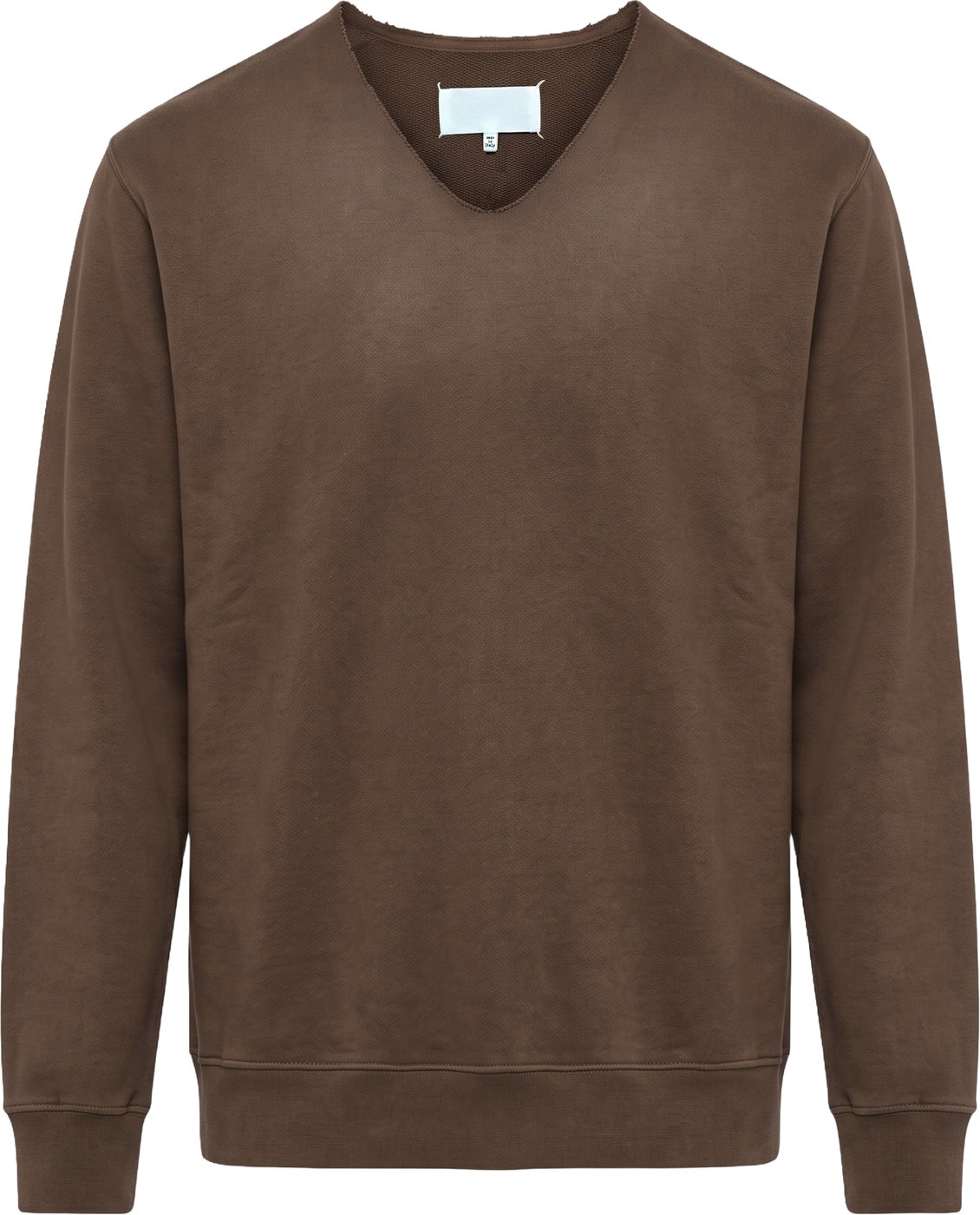 Cotton sweater with V-neck