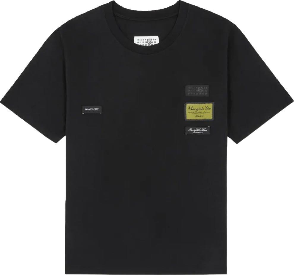 MM6 Maison Margiela Patch-Detail T-shirt Black