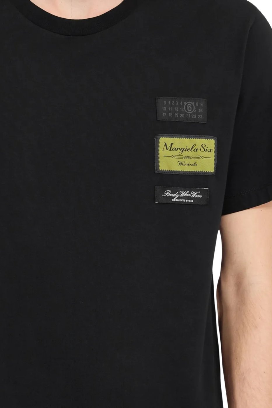 MM6 Maison Margiela Patch-Detail T-shirt Black