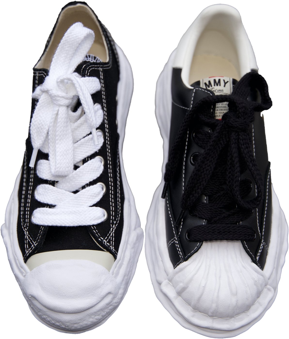 Maison Mihara Yasuhiro Hank OG Sole Canvas Low 'Zwart'