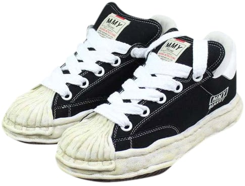 Maison Mihara Yasuhiro Canvas Low Distressed Midsole 'Black/White'