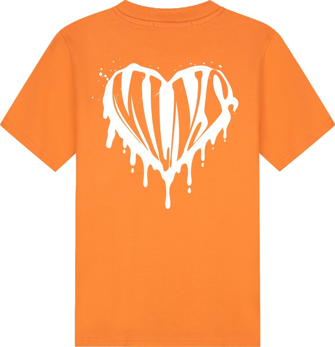 Malelions Dripped Heart T-Shirt MMB40026015 Orange 46001